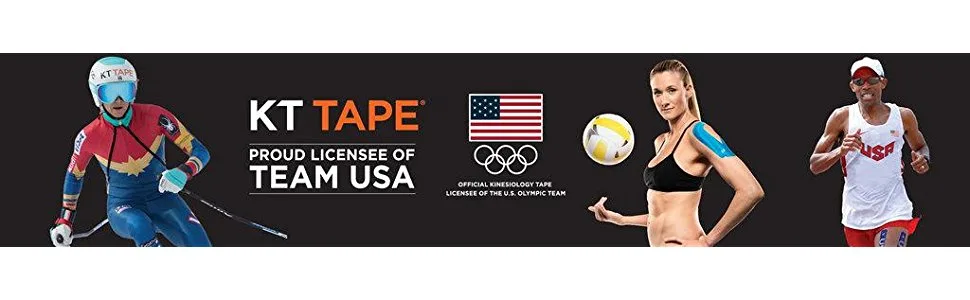 KT Tape Original Cotton Elastic Kinesiology Therapeutic Athletic Tape, 20 Pack, 10 Cut Strips Black - Precut - KT Tape