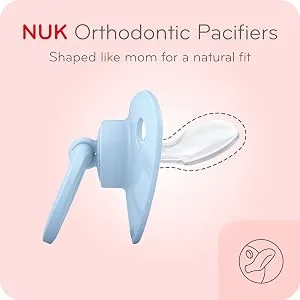 NUK Orthodontic Pacifier Value Pack, Boy, 0-6 Months, 3-Pack 0-6 Month (Pack of 3) Gray Bees - product information 2