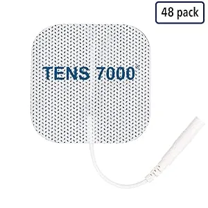 TENS 7000 Official TENS Unit Replacement Pads - 48 Pack, Premium Quality OTC TENS Unit Pads, 2" X 2" - Compatible with Most TENS Machines, Replacement Electrodes Value Pack - tens 7000 pads