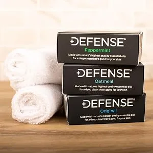 Defense Soap Original Tea Tree Bar Soap 4.2oz (Pack of 5) Classic - Made with natures highest quality essential oils for a deep clean that's good for your skin.