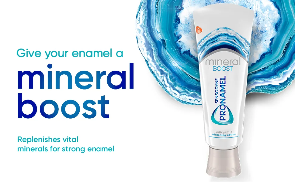Sensodyne Pronamel Mineral Boost Enamel Toothpaste for Sensitive Teeth, to Replenish Minerals and Strengthen Enamel, Peppermint - 4 Ounces (Pack of 3) - give your enamel a mineral boost replenishes vital minerals for strong enamel