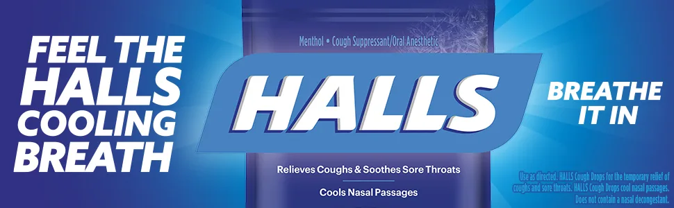 HALLS Relief Max Strength Extra Strong Menthol Throat Drops, 20 Packs of 9 Drops (180 Total Drops) 9 Count (Pack of 20) - halls cough drops, cough drops, sugar free cough drops, cough drops for kids, cough drops bulk
