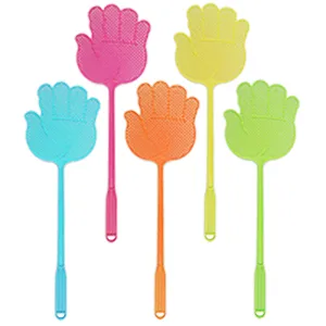 Dirza Fly Swatter - Funny Hand Shaped Fly Swatters -Durable - Colorful for Home/Indoor/Outdoor/Classroom/Office/Pack of 5 - colorful fly swatter