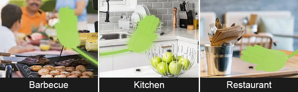 Dirza Fly Swatter - Funny Hand Shaped Fly Swatters -Durable - Colorful for Home/Indoor/Outdoor/Classroom/Office/Pack of 5 - fly swatters