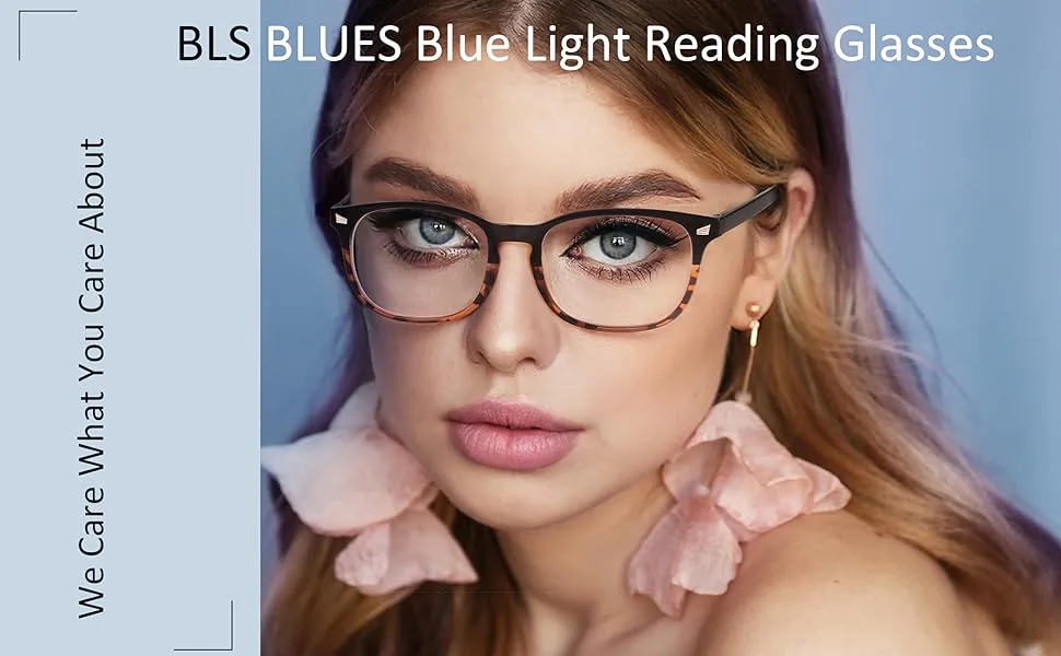 BLS 5 Pack Reading Glasses Blue Light Blocking, Fashion Square Nerd Computer Readers Anti UV/Eye Strain/Glare Women/Men 5 Pack Mix 1.5 x - reading glasses for women blue light reading glasses