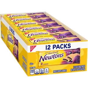 Newtons Soft & Fruit Chewy Fig Cookies, 4 Trays of 12 Packs (2 Cookies Per Pack) 2 Ounce (Pack of 48) - image