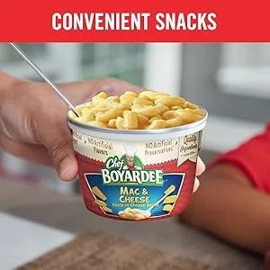 Chef Boyardee Mini Spaghetti Rings & Meatballs, 7.5 Oz. Microwavable Bowls (Pack of 12) - Convenient and fast after school pasta meals for kids – Chef Boyardee