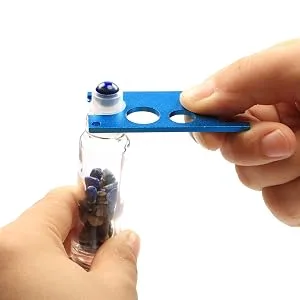 Clear Glass Roller Bottles,10 Pack 10ml 0.33fl oz Gemstone Roller Ball For Essential Oils,Natural Crystal Stones Roller Balls With Silver Lid,Thick Glass Roll on Bottle-Healing Crystal Chips Inside - product information 5