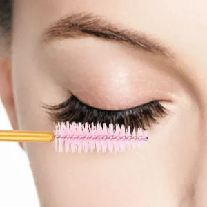 300 Pack Mascara Wand Eyelash Brush Disposable Eye Lash Applicator Makeup Tool Kit, Gold/Pink Gold/Pink-300pcs - product information 8