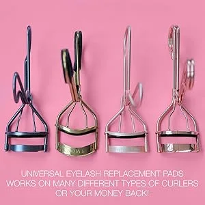 BLACK Eyelash Curler Refills (24-Pack) Replacement Pads | Eye Lash and Cosmetic Accessory | Create Permanent Curls and Intense Lashes | Universal Fit for Standard Curlers - lash curler refills