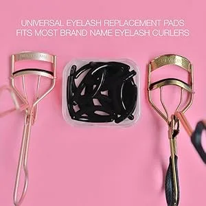 BLACK Eyelash Curler Refills (24-Pack) Replacement Pads | Eye Lash and Cosmetic Accessory | Create Permanent Curls and Intense Lashes | Universal Fit for Standard Curlers - lash curler refills