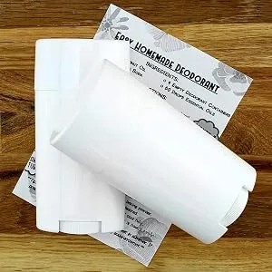 Cornucopia 2.5oz Empty Deodorant Containers (8-Pack, 75ml) BPA-Free Plastic White Twist-Up Refillable Tubes for DIY Deodorant, Aromatherapy, Balm, Etc. - empty deodorant container