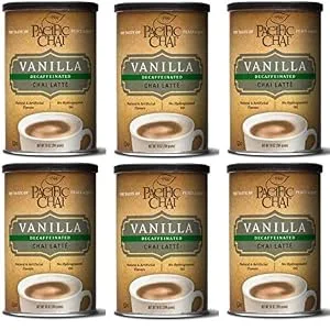 Pacific Chai Decaffeinated Vanilla Chai Latte Mix, 10-Ounce Canisters (Pack of 6) 10 Ounce (Pack of 6) - product information 2