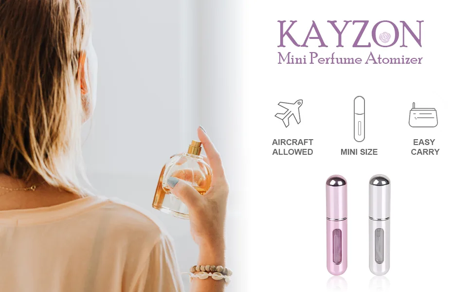Travel Mini Perfume Refillable Atomizer Container, Portable Perfume Spray Bottle, Travel Perfume Scent Pump Case Fragrance Empty Spray Bottle for Traveling and Outgoing (3 Pack, 5ml) (3 Pcs) - mini size perfume atomizer