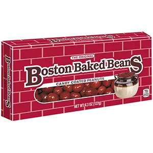 Boston Baked Beans Candy Coated Peanuts, 4.3 Ounce, Pack of 12 - Boston Baked Beans theater box