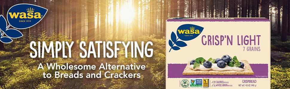 Wasa Crisp'n Light 7 Grain Cracker Bread, 4.9 Ounce (Pack of 10) 7 Grains 4.9 Ounce (Pack of 10) - Simply Satisfying, a wholesome alternative to breads and crackers