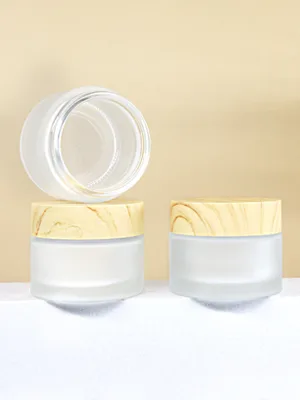 Gemice Glass Cosmetic Containers Empty Sample Jars with Leakproof Lids Makeup Sample Containers BPA free Pot Jars for Cosmetic, Lotion, Cream (4 Pack) 30ml-White - product information 2