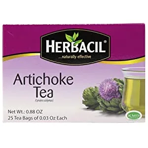 Herbacil Arnica Tea, Caffeine-Free, 3-Pack, 0.88 Oz, 25 Tea Bags, Boxes (75 Tea Bags) 25 Count (Pack of 3) - Herbacil Artichoke Tea