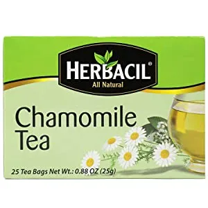 Herbacil Arnica Tea, Caffeine-Free, 3-Pack, 0.88 Oz, 25 Tea Bags, Boxes (75 Tea Bags) 25 Count (Pack of 3) - Herbacil Chamomile Tea