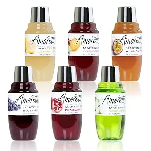 Amoretti Premium Martini Cocktail Mix Minis, 3.4 fl oz 6 Pack - product information 2