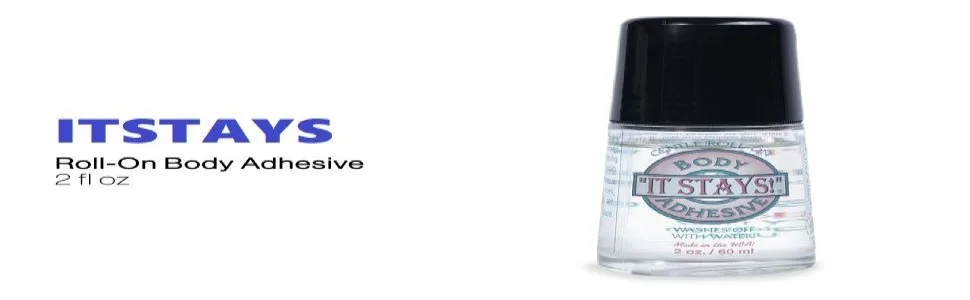 It Stays Roll-On Body Adhesive, 2 fl oz - (3 Pack) Body Glue - Itstays