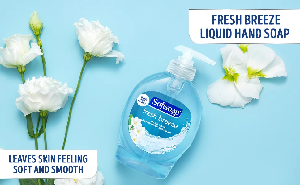 Softsoap Liquid Hand Soap, Fresh Breeze - 7.5 Fluid Ounce (Pack of 6) - Fresh Breeze