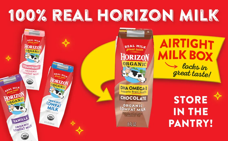 Horizon Organic Shelf-Stable 1% Low Fat milk Boxes, Chocolate, 8 oz., 6 Pack - image