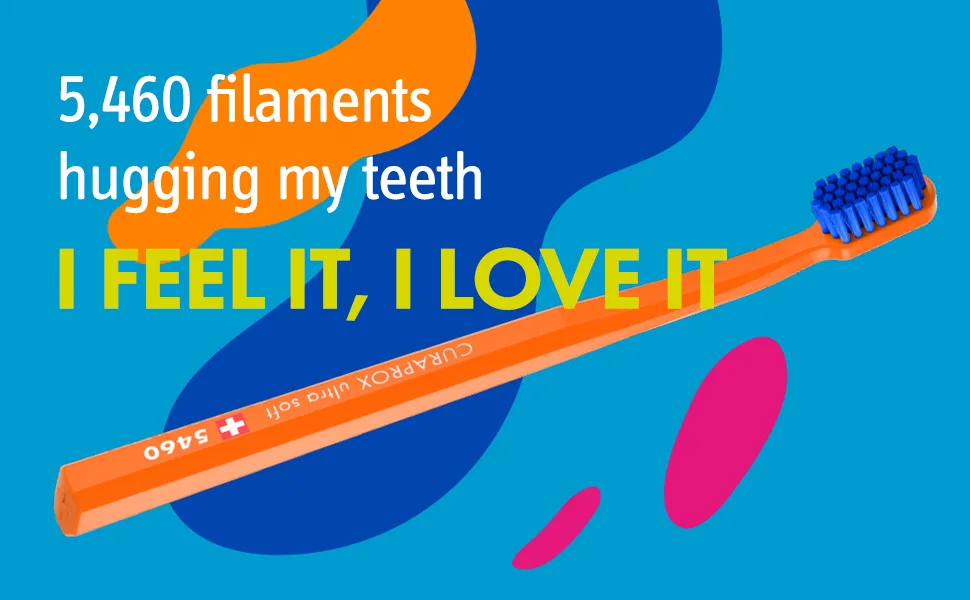 Curaprox CS 5460 Ultra-Soft Toothbrush (3 Pack) 1 - Curaprox CS 5460 - 5460 filaments hugging my teeth