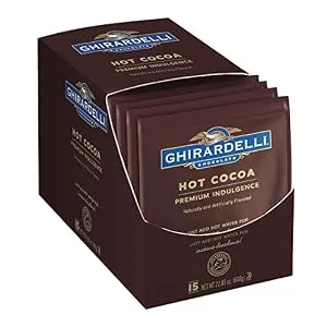 Ghirardelli Premium Hot Cocoa Envelopes, Rich chocolate, 22.7 Ounce (Pack of 15) - product information 1