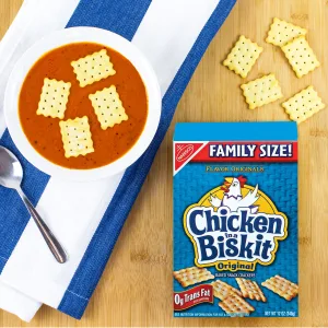 Chicken in a Biskit Original Baked Snack Crackers, Family Size, 6 - 12 Ounce Boxes (Pack of 6) - image