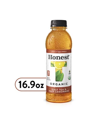 Honest Tea Organic Fair Trade Half Tea & Half Lemonade Gluten Free, 16.9 Fl. Oz, 12 Pack - unspecified