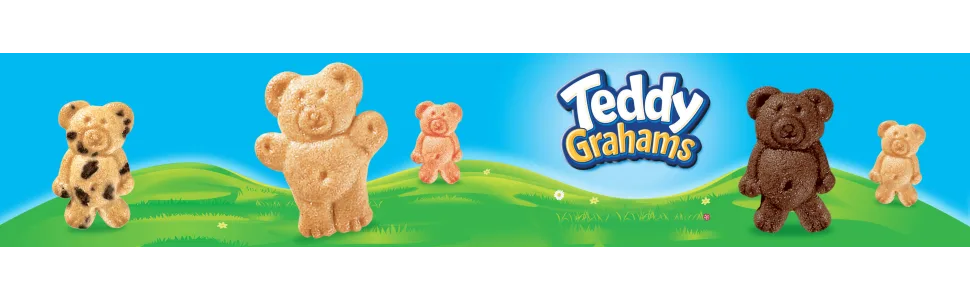 Teddy Grahams Chocolate Graham Snacks,10 Ounce (Pack of 6) - image