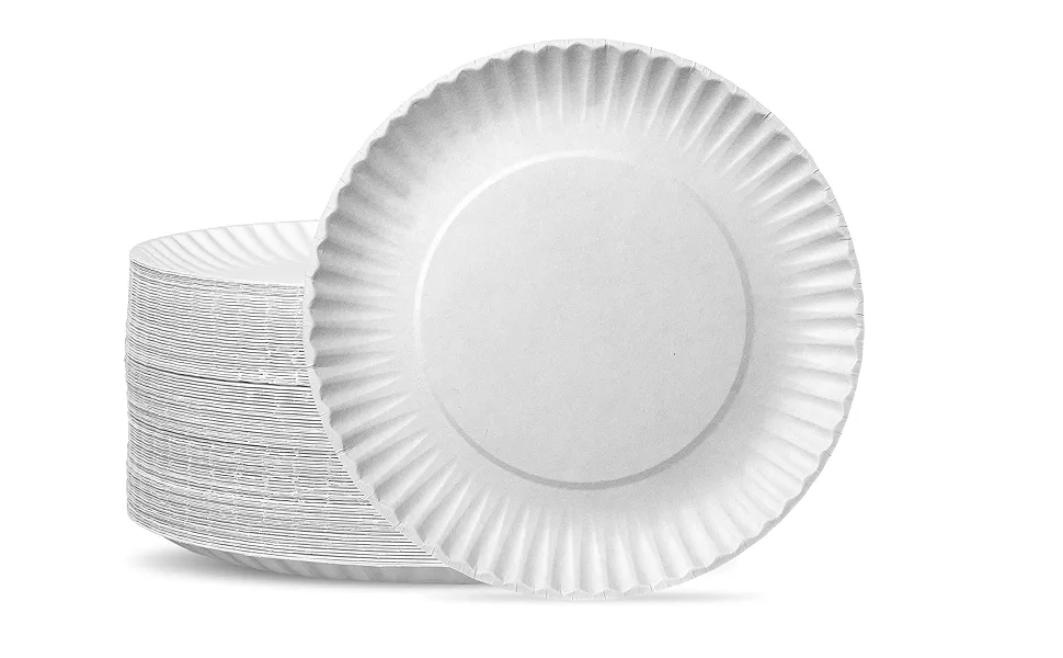 Perfect Stix Paper Plate, White, 9" (Pack of 300) - Paper Plate