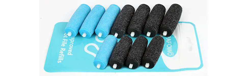 11 Pack Include 7 Extra Coarse & 4 Regular Coarse Replacement Roller Refill Heads Compatible with Amope Pedi Electronic Foot File - foot file 11pcs