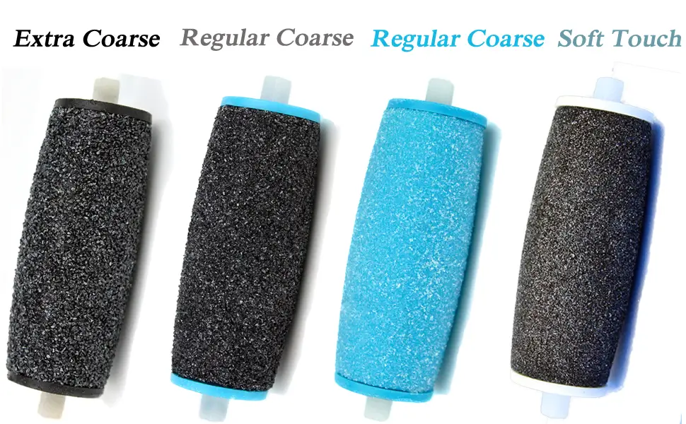 11 Pack Include 7 Extra Coarse & 4 Regular Coarse Replacement Roller Refill Heads Compatible with Amope Pedi Electronic Foot File - product information 3
