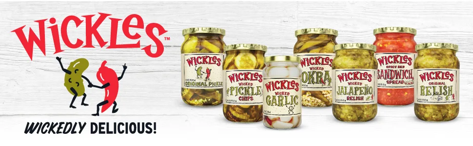 Wickles Pickles Wicked Pickle Chips (3 Pack - 16oz Each) - Hot Pickle Chips - Slightly Sweet, Definitely Spicy, Wickedly Delicious - Wickles Pickles
