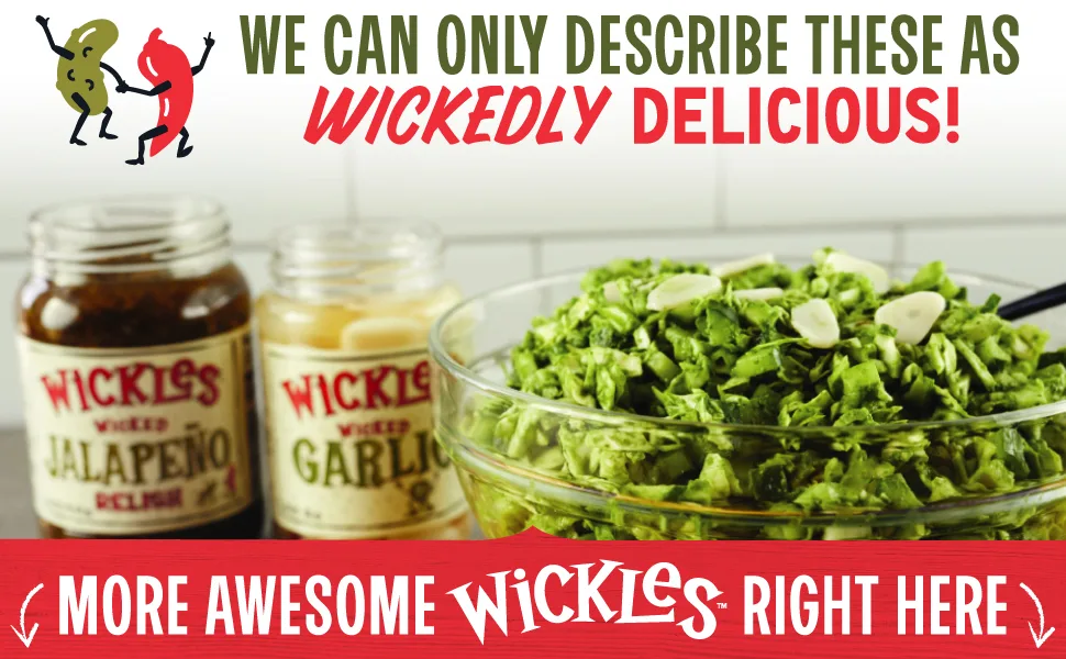 Wickles Pickles Wicked Pickle Chips (3 Pack - 16oz Each) - Hot Pickle Chips - Slightly Sweet, Definitely Spicy, Wickedly Delicious - Wickles pickles