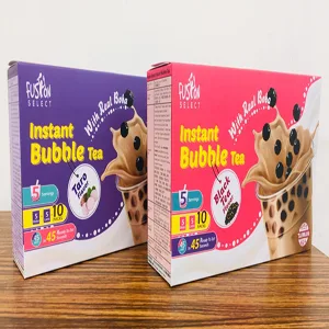 Fusion Select Authentic Strawberry Bubble Tea Kit Extra Rich (5 Packs) Bubble Tea Drink, Boba Tapioca Pearl, Straws, Popular Bubble Tea Flavors Strawberry Kit - Taro Bubble Tea Bubble Milk Tea