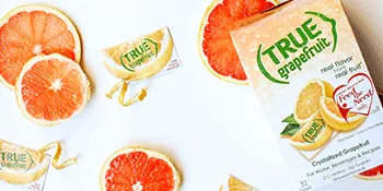 TRUE GRAPEFRUIT Water Enhancer (32 Packets) | Zero Calorie Unsweetened Water Flavoring | For Water, Bottled Water & Recipes | Water Flavor Packets Made with Real Grapefruit - True Grapefruit