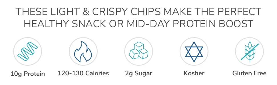 WonderSlim Pea Protein Snack Chips, Cool Ranch 10ct Value Pack - 10g Protein, 10g Net Carbs, Gluten Free - light and crispy chips healthy snack mid day protein boost 10g protein low sugar kosher gluten free