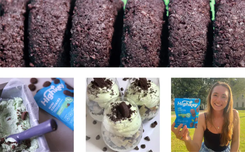 HighKey Mint Chocolate Cookies - 3 Pack - sugar diabetic free calorie cookie protein food weight loss high box key dessert adult healthy