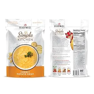 ReadyWise Simple Kitchen Soups Variety Pack (4 Count) | 16 Servings | Vegan & Gluten Free Options 6.7 Ounce (Pack of 4) - Cheesy Potato Soup