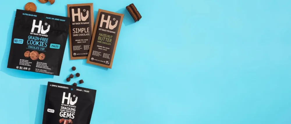 Hu Variety Gems 3 Pack | Snacking Chocolate Chips, Organic, Paleo | Great for Baking & Snacking, Non GMO, Kosher Chocolate | 3.5oz Each Variety Pack - BLUE