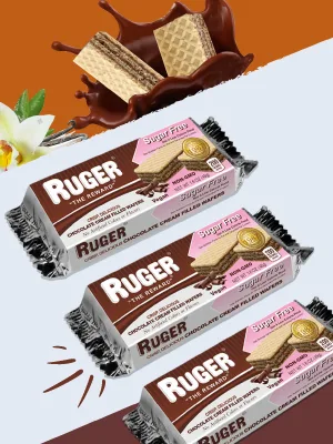 RUGER Sugar Free Chocolate Wafers 1.6 Ounce (Pack of 12) - Ruger