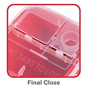 Alcedo Sharps Container for Home Use and Professional 1 Quart (3-Pack) | Biohazard Needle and Syringe Disposal | Small Portable Container for Travel - compact