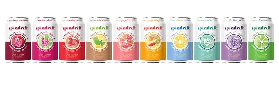 Spindrift Raspberry Lime Sparkling Water, 12 Fl. Oz. Cans (Pack of 8) - Spindrift Sparkling Water