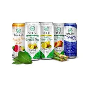 Steaz Organic Iced Green Tea Antioxidant Brew, 16 OZ (Pack of 12) (Zero Calorie Peach Mango) - 1111