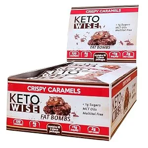 Keto Wise Fat Bombs - Crispy Caramels - 16 packs 32g each - product information 1