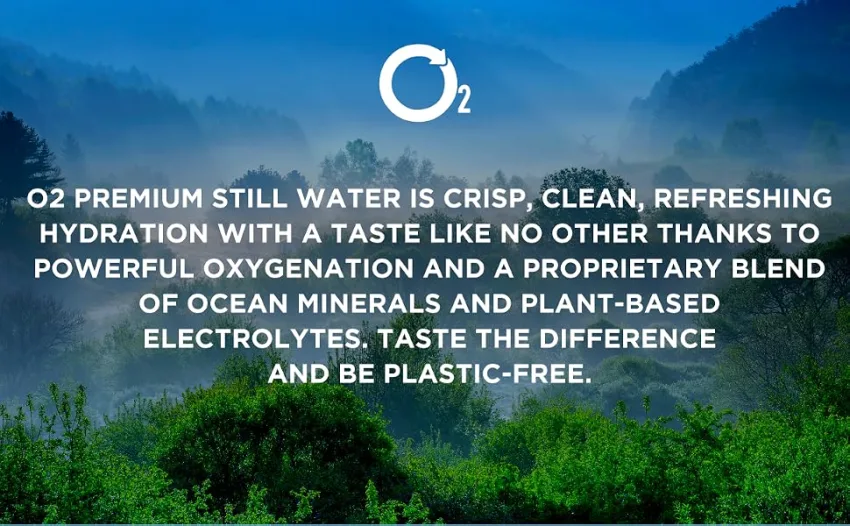 O2 Oxygenated Water - Natural Canned Water for Dehydration Relief - Purified Electrolytes in Fresh Spring Water - 16 Fl Oz (Pack of 12) - O2 Still Water Description