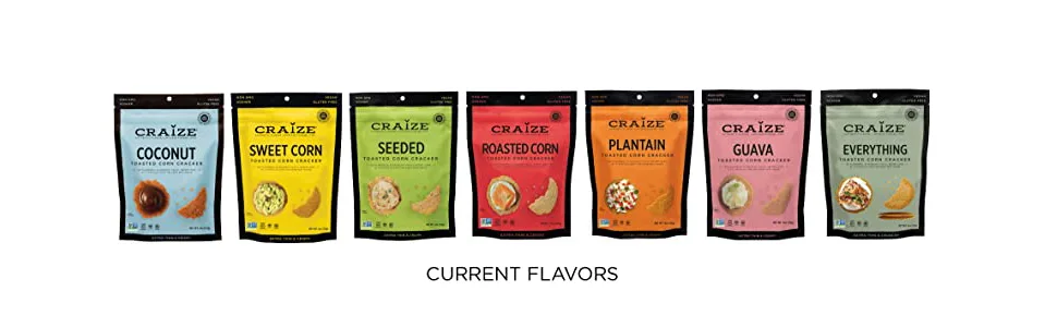 Craize Thin & Crunchy Toasted Corn Crackers  Guava Flavored Healthy & Gluten Free Crackers - 3 Pack, 4 Ounces Each 4 Ounce (Pack of 3) - craize corn crisps